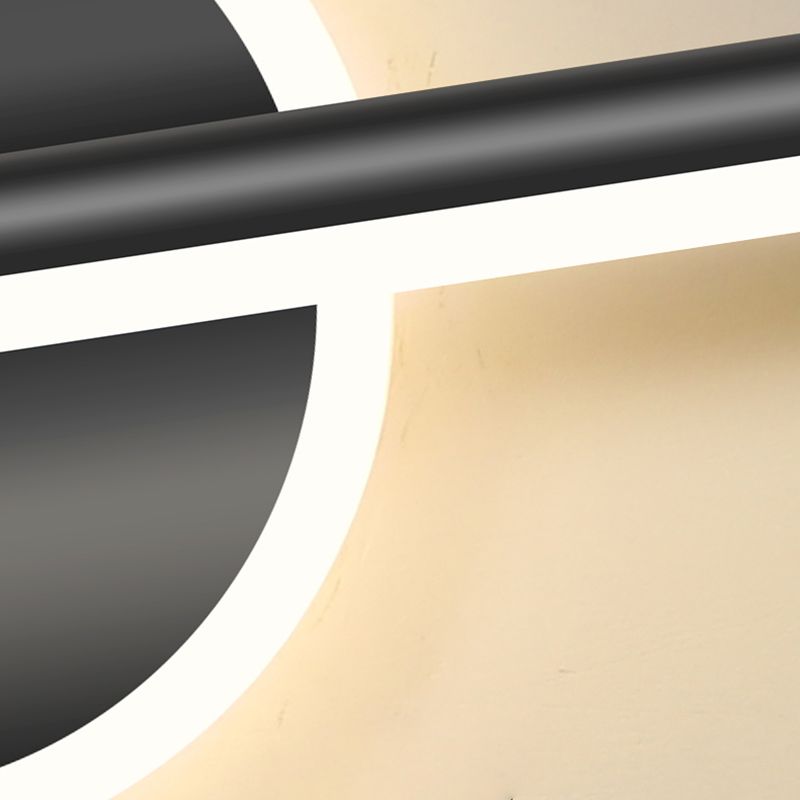 Januked LED Linear Mirror Front Vanity Wall Lamp, Black/Gold