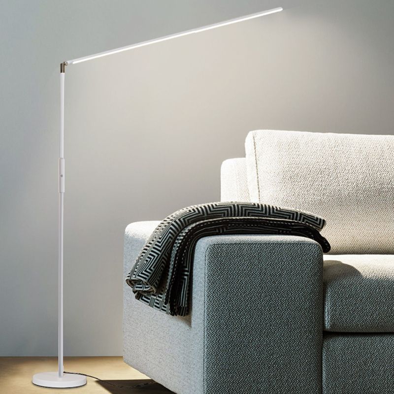 Jonitok Minimalistic Linear Floor Lamp, Metal, Black/White