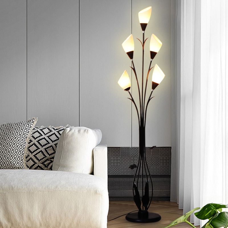 Gotigil Flower Branching Black Floor Lamp, Living Room