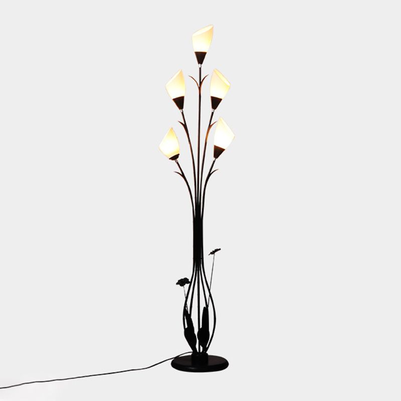 Gotigil Flower Branching Black Floor Lamp, Living Room