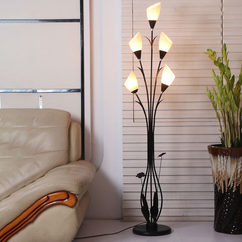 Gotigil Flower Branching Black Floor Lamp, Living Room