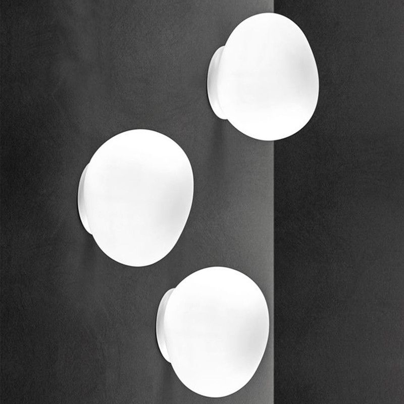 Vokosek Design Geometric Glass Vanity Wall Light, White