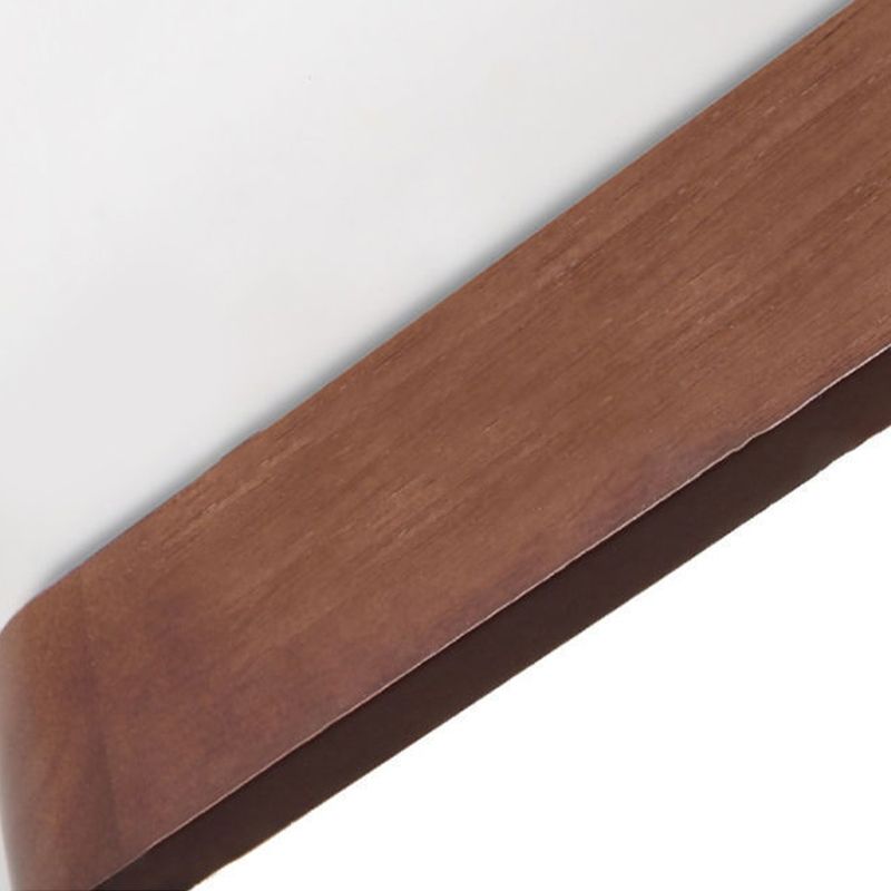 Fomalan Modern Geometric Walnut LED Flush Mount Ceiling Light