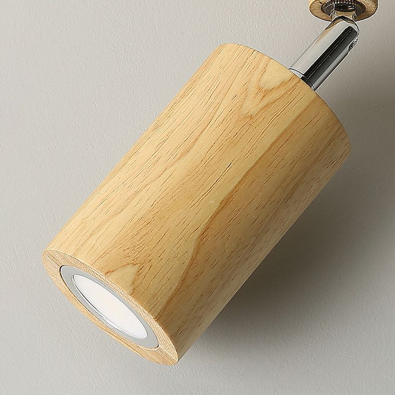 Voraden Modern LED Adjustable Ceiling Spotlight, Wood