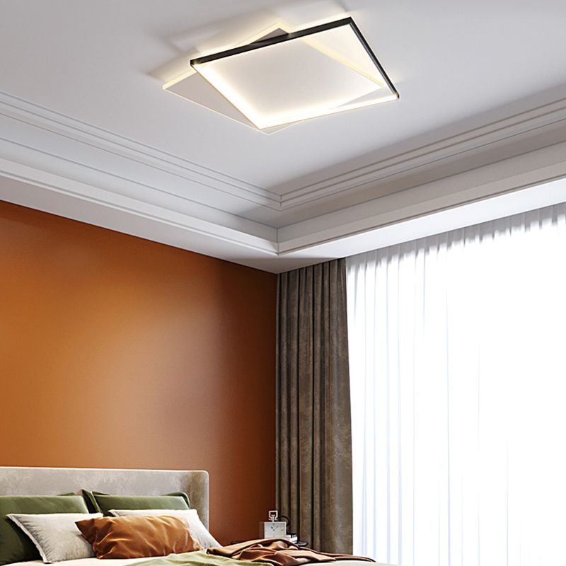 Musunor Modern Duo-Square Flush Mount Ceiling Light