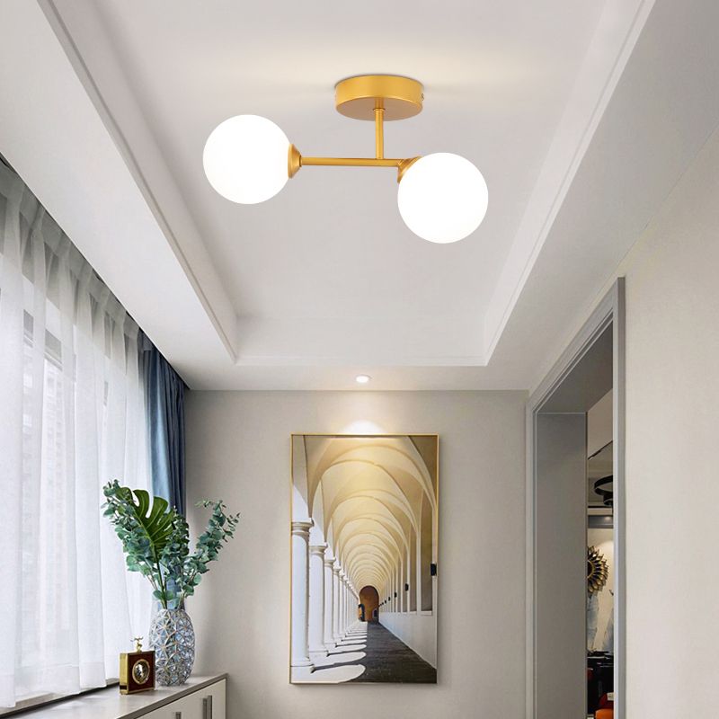 Litinud Semi-Flush Mount Ceiling Light, 2 Color