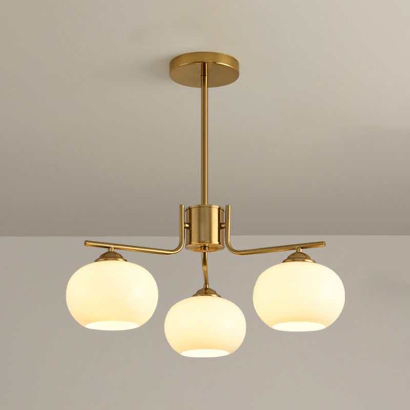 Netodan Pendant Light Semi-Circular Modern, Metal/Glass, Gold/Nickel, Dining Room