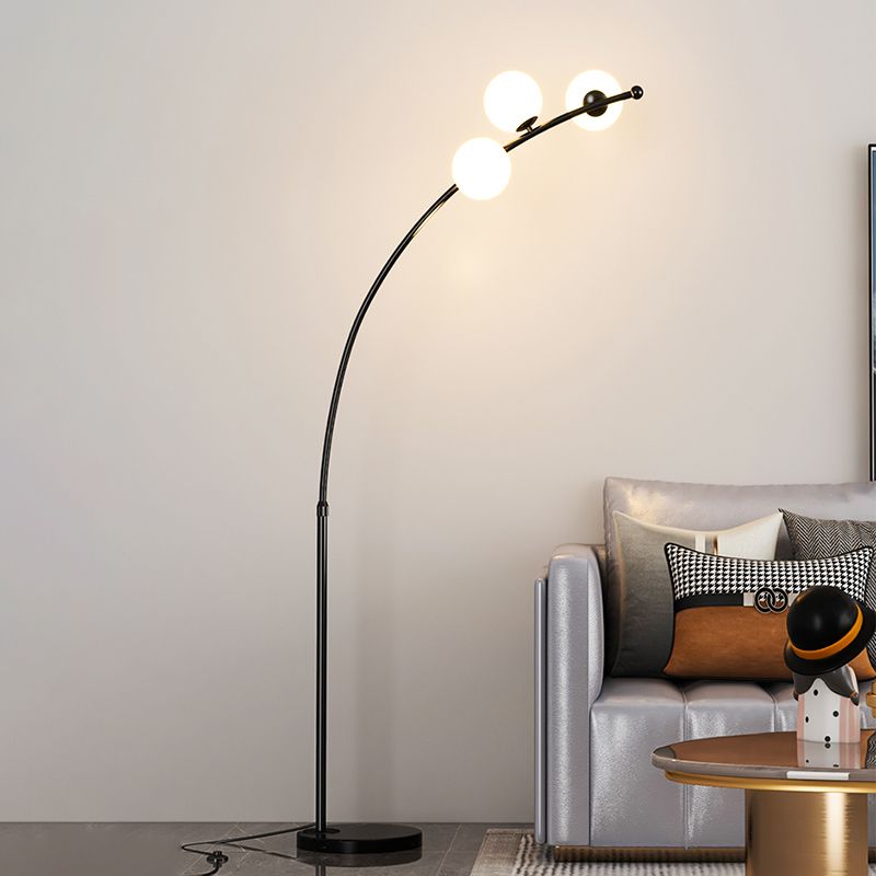 Zubivul Modern Arc Multi Head Bubble Floor Lamp Black/Gold