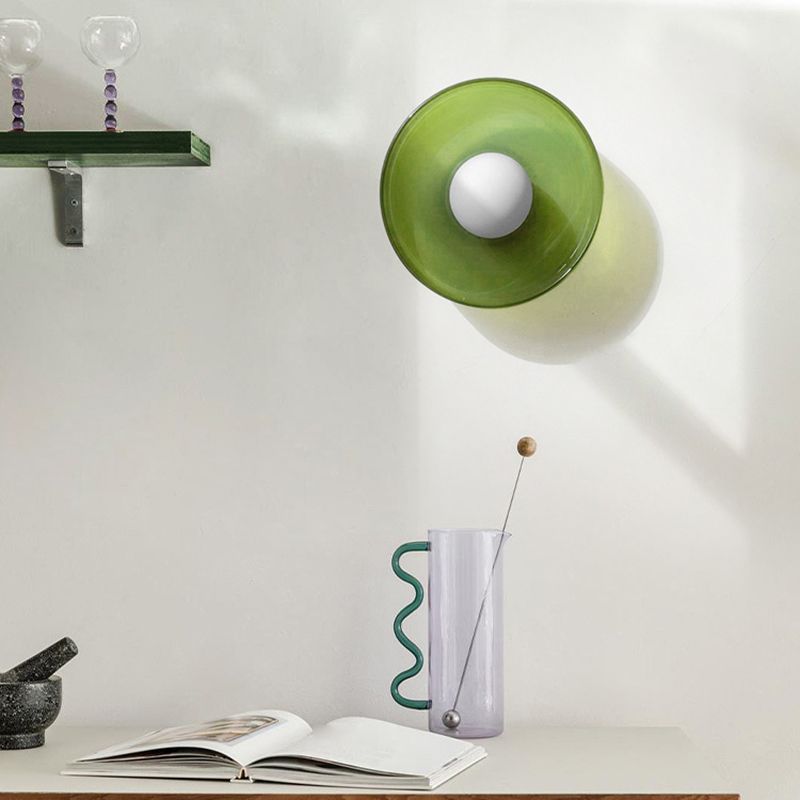 Solven Ceiling Light Drum-Shaped Glass-Neutral Decor
