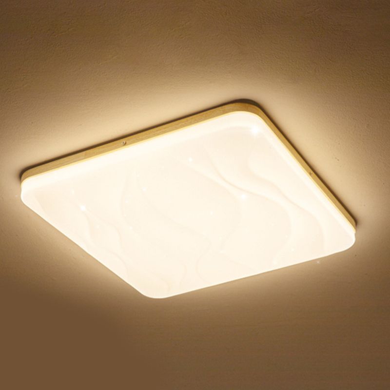 Jubenuk LED Geometric Flush Mount Ceiling Light, White