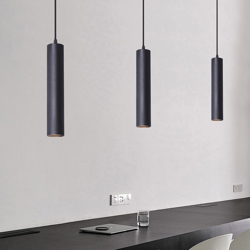 Solira Pendant Light Modern Cylinder Shape Linear Black-Neutral Decor