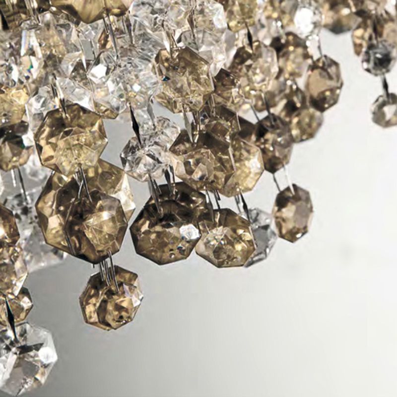 Vokevat Modern Crystal Pendant Light Black/White/Brown/Gold