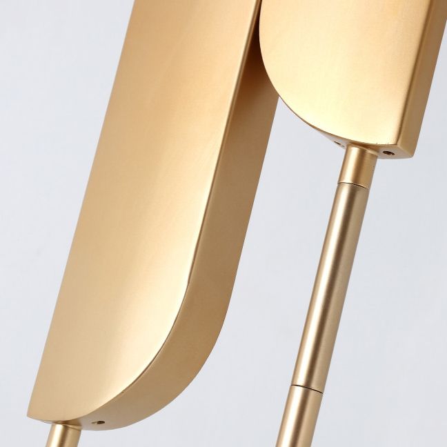 Jikubad Minimalist Gold Floor Lamp, Metal, Living room