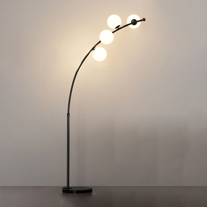 Zubivul Modern Arc Multi Head Bubble Floor Lamp Black/Gold