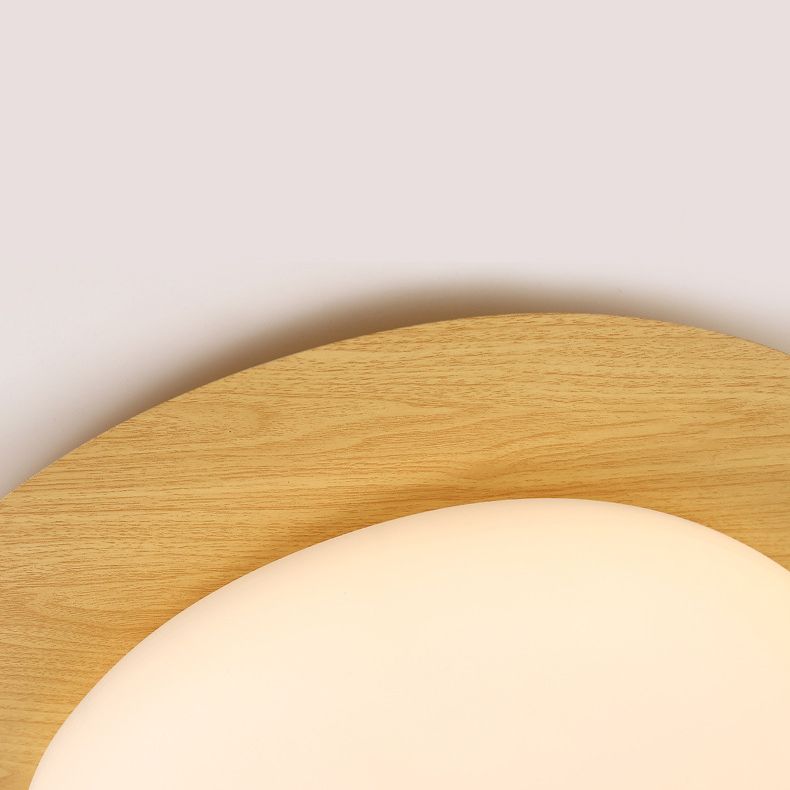 Wotigek Flush Mount Ceiling Light Modern, Metal, Walnut/Natural