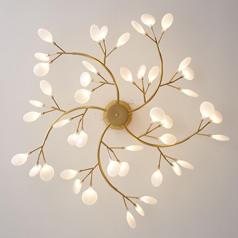 Zumulel Unique Branch Firefly Sputnik Art Deco Chandelier