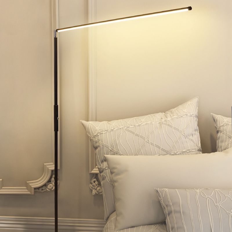 Jonitok Minimalistic Linear Floor Lamp, Metal, Black/White