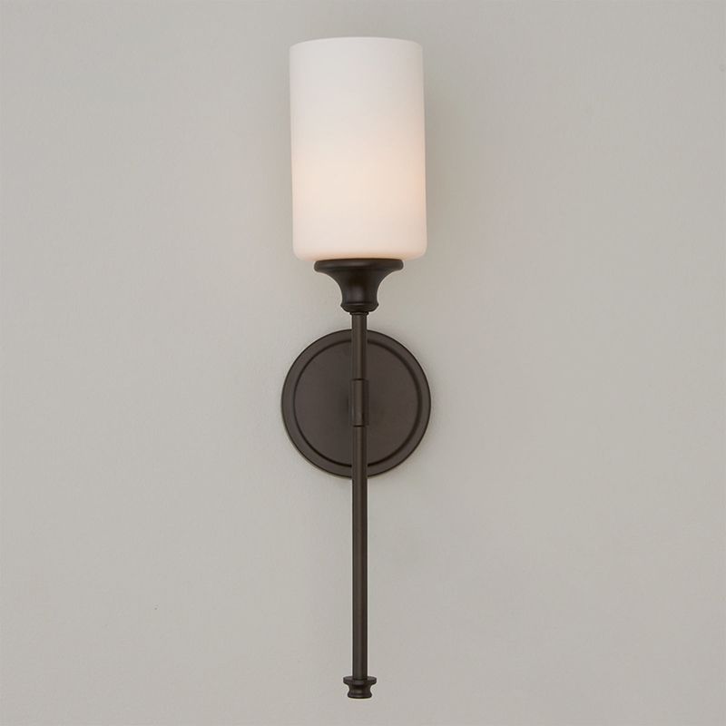 Fanolis Nordic Vanity Metal Glass Minimalism Wall Lamp, Black/Silver