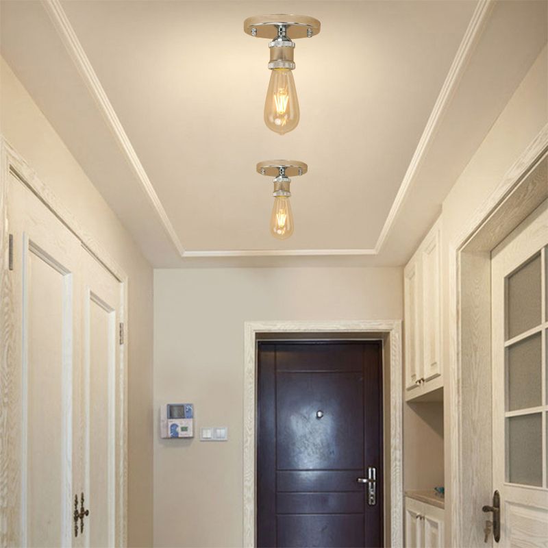 Suditor Retro Vintage Bulb Semi-Flush Mount Ceiling Light