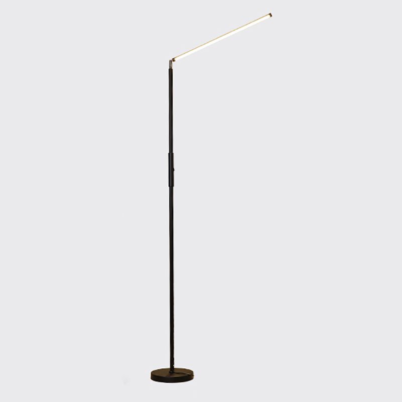 Jonitok Minimalistic Linear Floor Lamp, Metal, Black/White