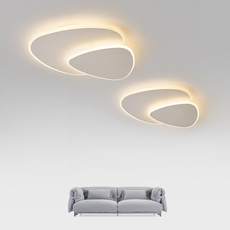 Corvian Ceiling Light White Geometric LED-Neutral Decor