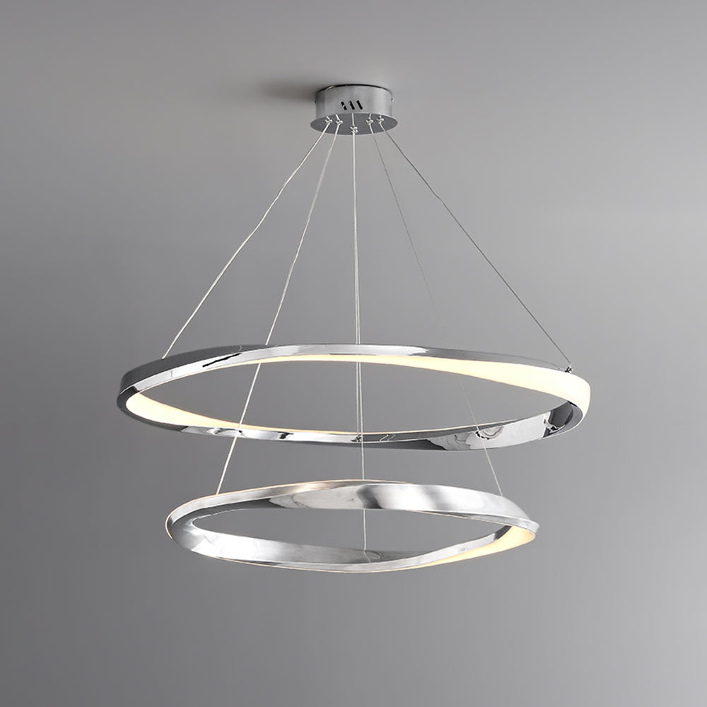 Hapemum Minimalist Ring Spiral Shape Pendant Light,Gold