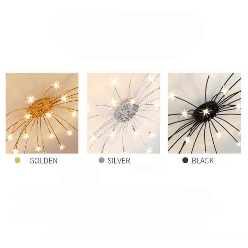 Riteluru Art Deco Starry Flush Mount Ceiling Light