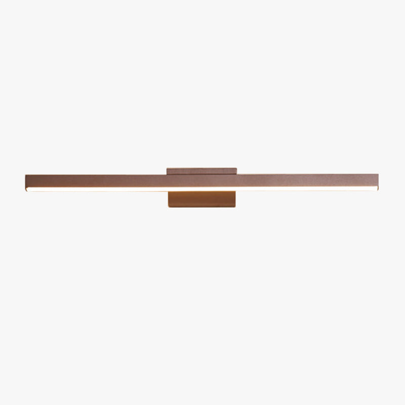 Fevibus Modern Linear Metal Wall Lamp Mirror Front, Coffee