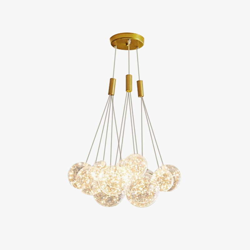 Karomen Glass Globe Bubble Pendant Light LED Stary