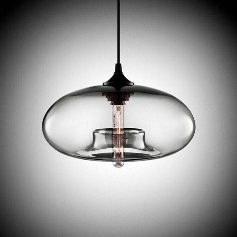 Japinud Modern Bread Shaped Glass Pendant Light, 6 Colour