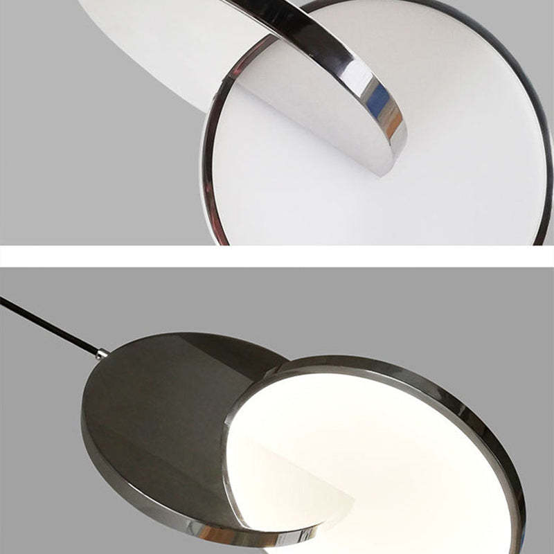Ceripis Pendant Light, Disc, Gold/Silver
