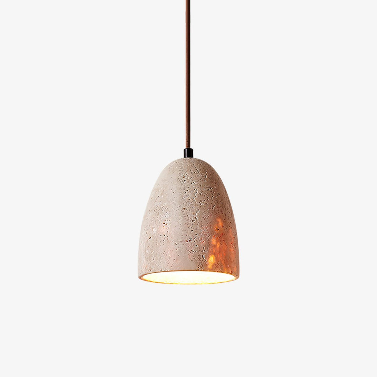 Lildes Conical Travertine Pendant Light