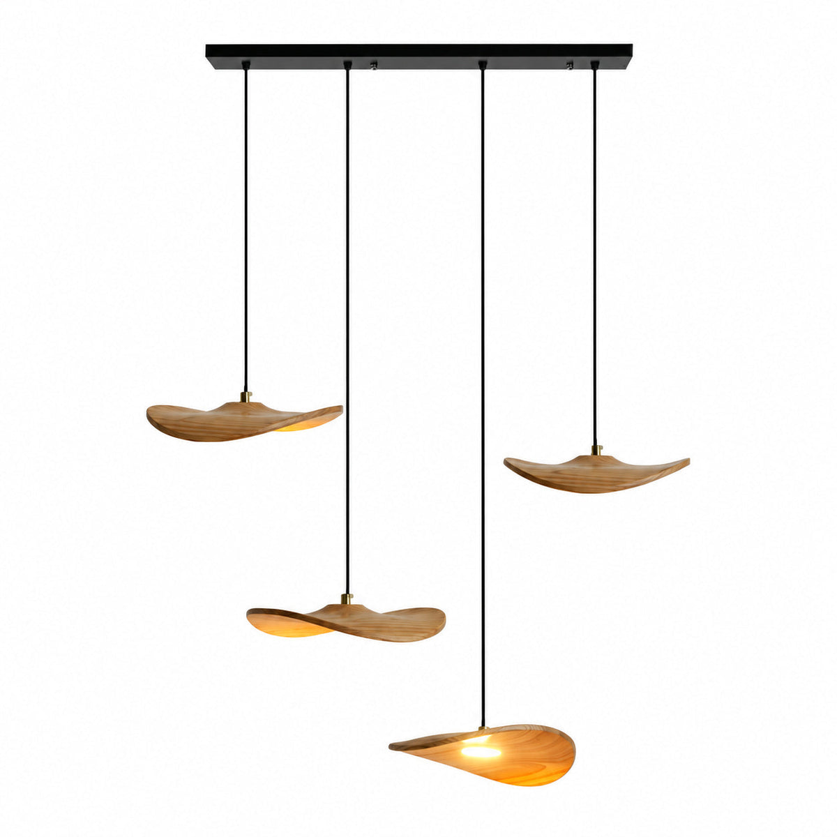 Lowenstone Wood Blade Chandelier