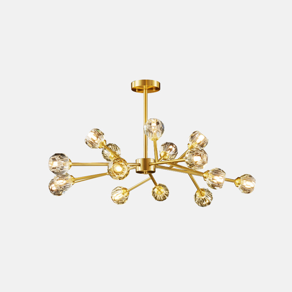 Badimon Modern Blown Metal Pendant Light, Gold