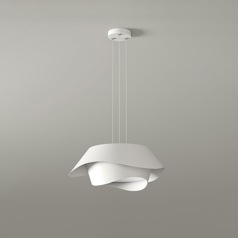 Gadedol Art Deco Flower Shape Pendant Light, White