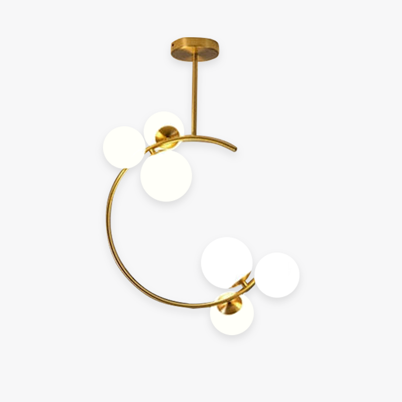 Liperir Modern Glass Globe Pendant Light, Metal & Glass, 3 Style