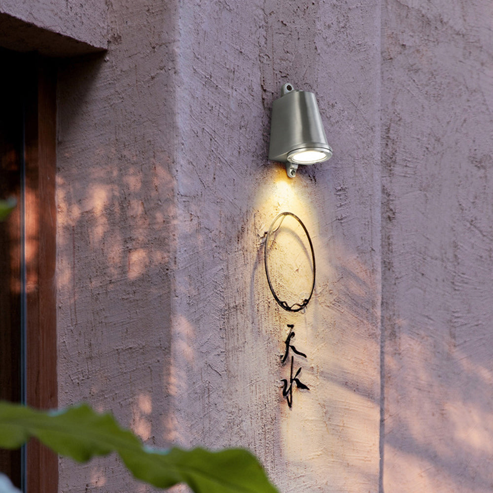 Muvumat Industrial Metal Bell Shaped Indoor Wall Lamp, Black/Grey/Coppery/Aluminum