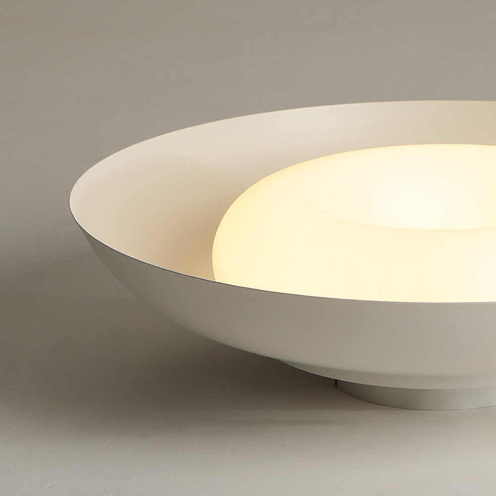 Mosugin Nordic Bowl Flush Mount Ceiling Light, White