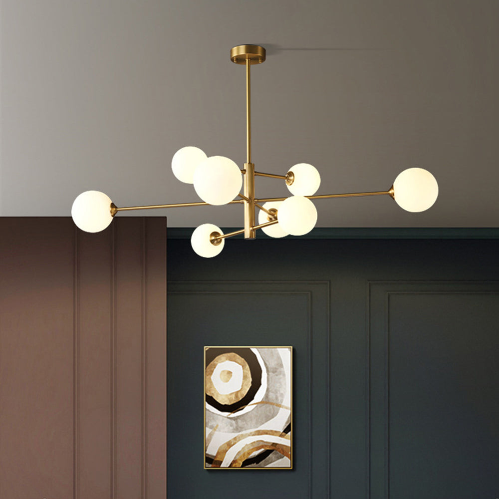 Webalot Modern Glass Shade Pendant Light, Copper/Black