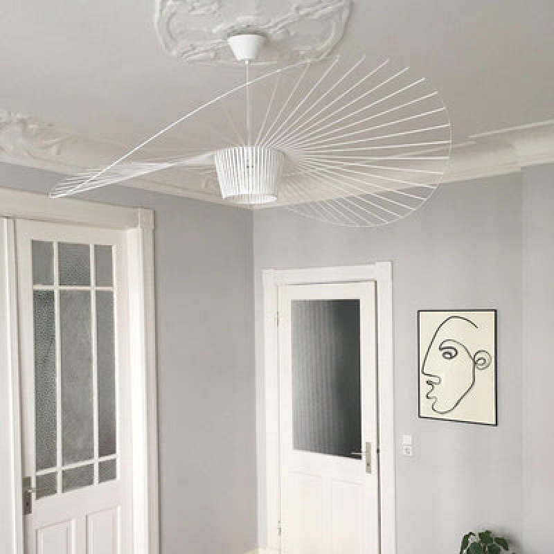 Xelion Pendant Light Modern Flower Fabric Black/White/Gold/Brown-Neutral Decor