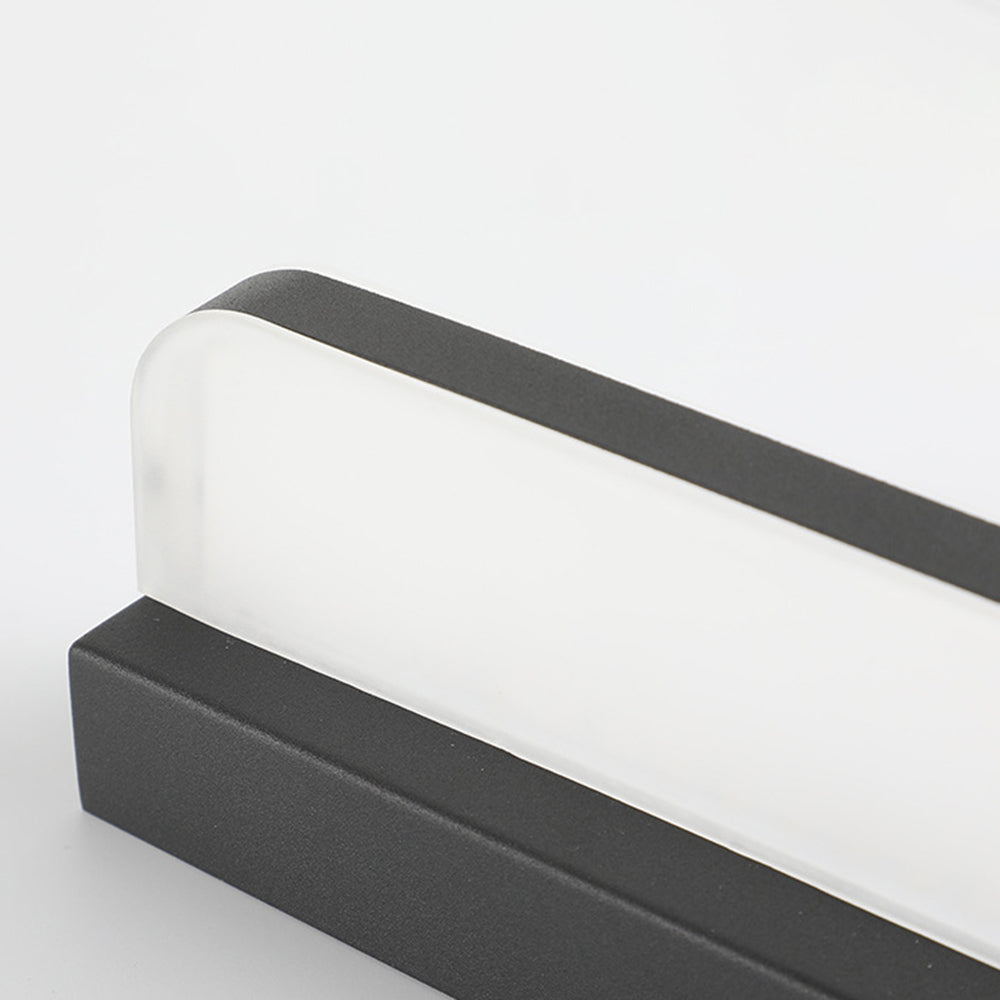 Gusevur Wall Lamp Rectangular Modern, Mirror, Black/White/Chrome/Gold, Bathroom