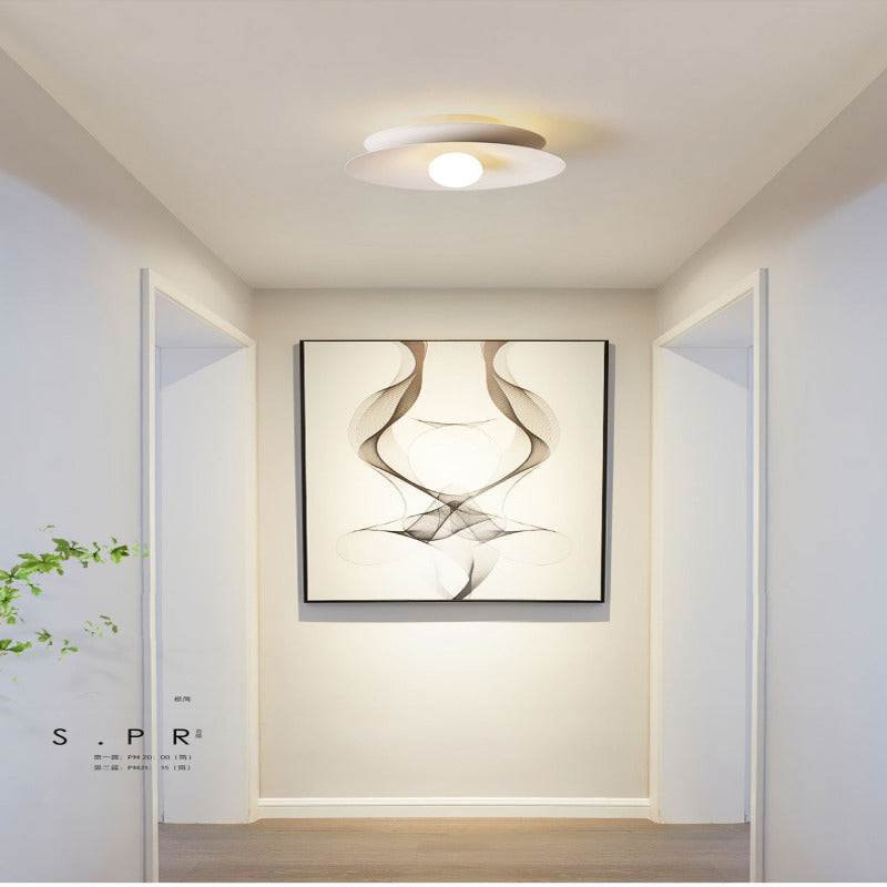 Mapegin Modern Flush Mount Ceiling Light White Red Black Metal Balcony