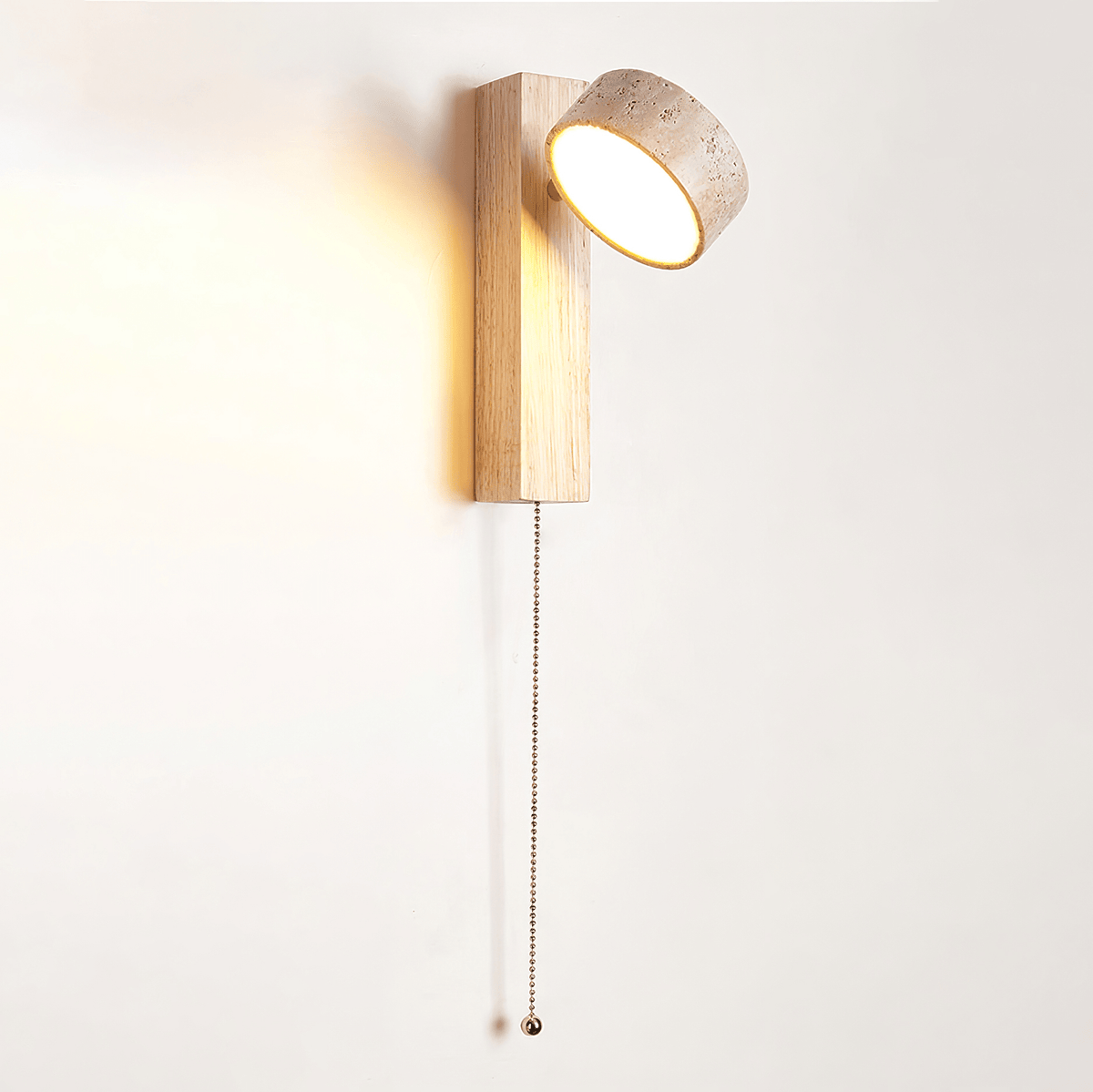 Tavalina Cylinder-Stack Travertine Wall Light