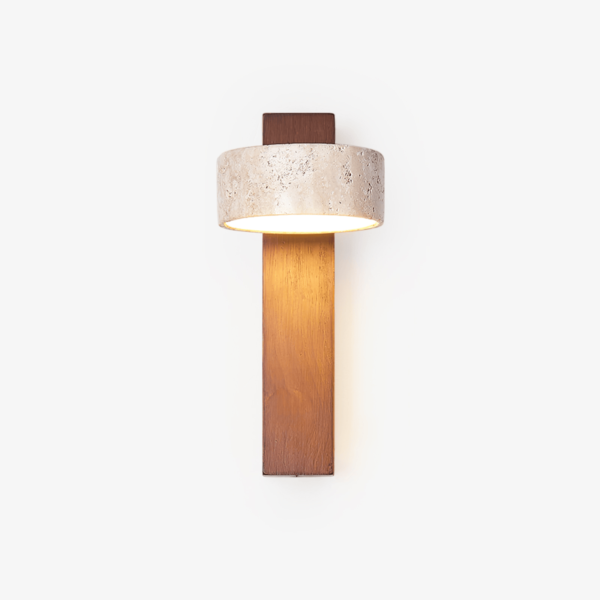 Tavalina Cylinder-Stack Travertine Wall Light