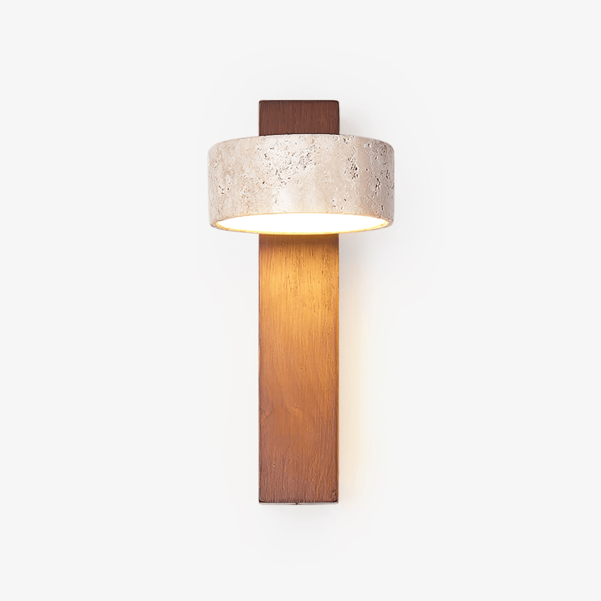 Tavalina Cylinder-Stack Travertine Wall Light