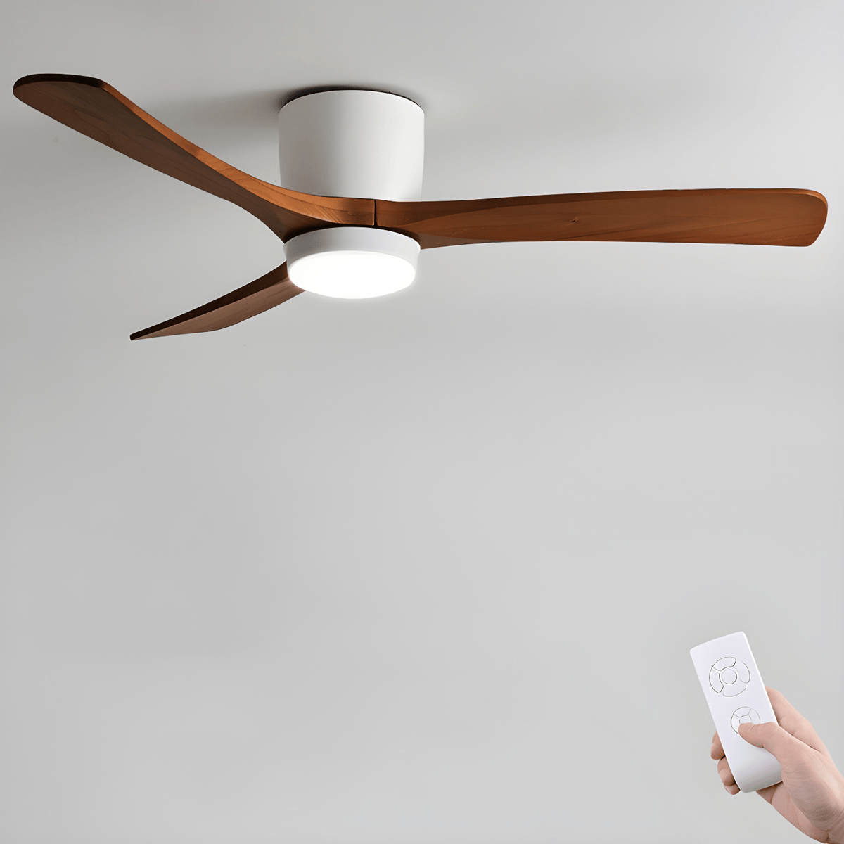 Elena Modern Wood Ceiling Fan Light