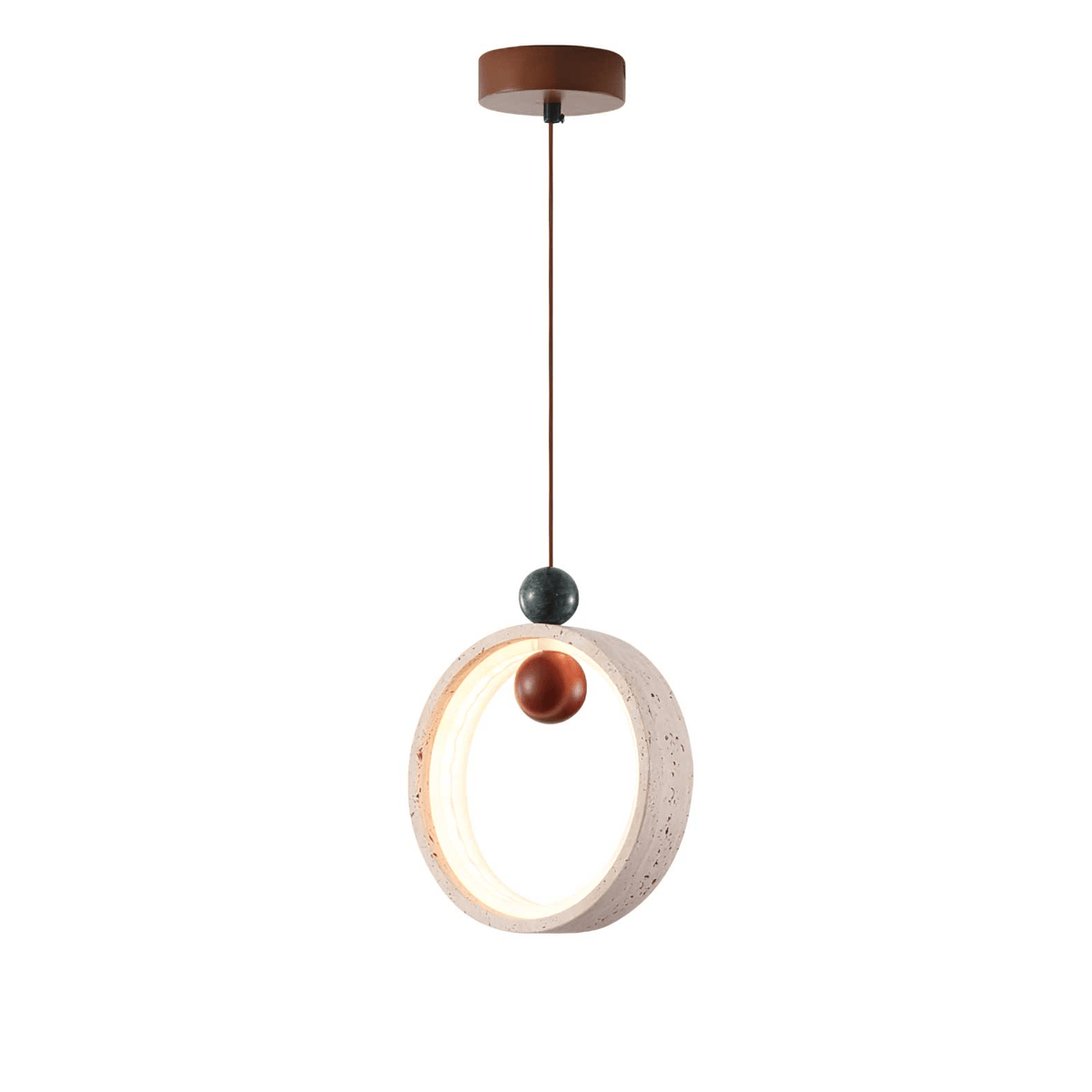 Vovinyra Circular Travertine Pendant Light