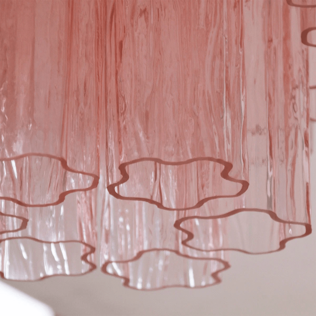 Serin Ceiling Lamp Pink Waterfall Style