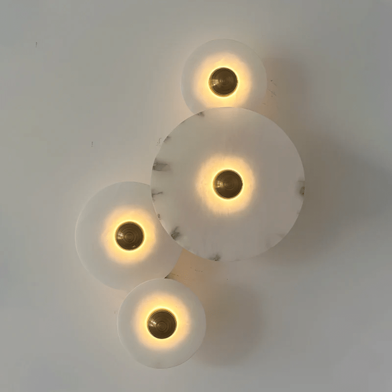 Albireria Minimalist Alabaster Ceiling Light