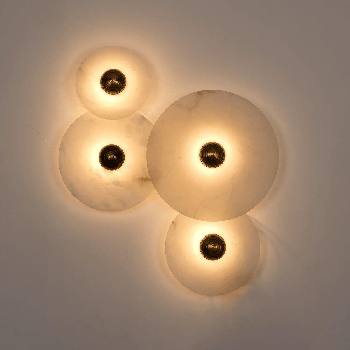 Albireria Minimalist Alabaster Ceiling Light